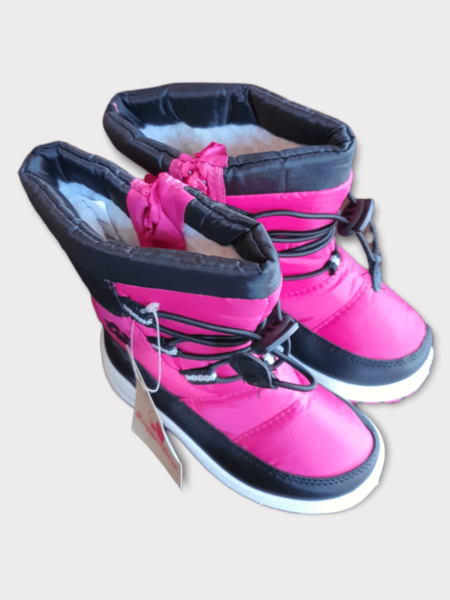 Rugged Bear Snow Boot for Little Girl  Black/Hot Pink