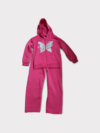 GIRLS PINK Butterfly Screen Hooded Pull Over with Jogset